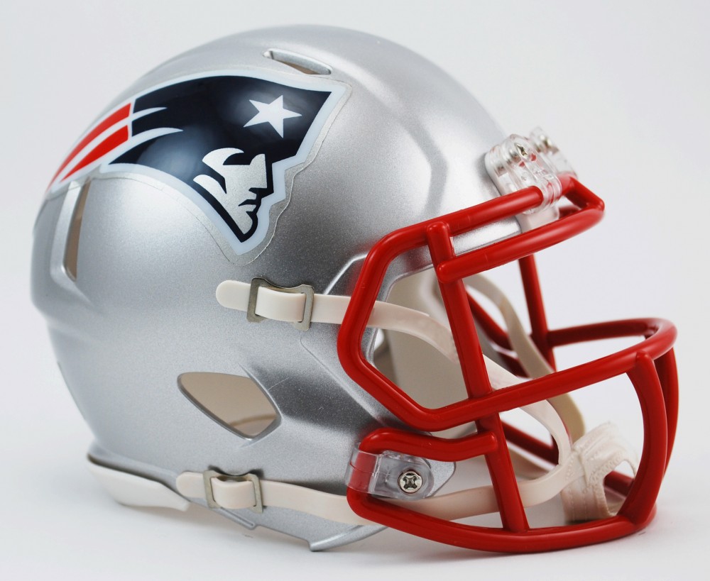 New England Patriots - Mini Helm SPEED - silber 
